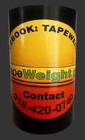 TapeWeight product with colorful label on a white background